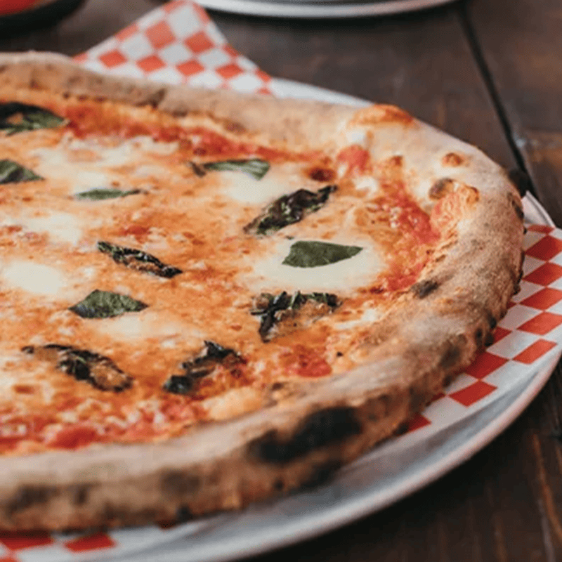 Margherita Pizza at Red Bird Brewing, Kelowna Margherita Pizza at Red Bird Brewing, Kelowna