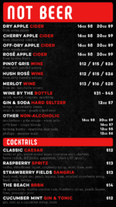 Redbird Menu Menu - Red Bird Brewing
