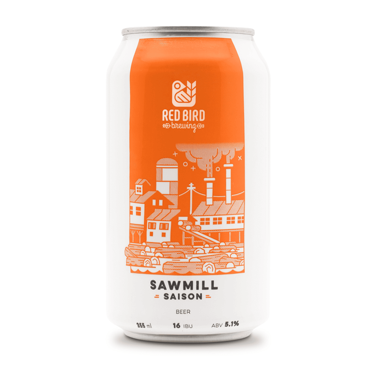 Sawmill Saison Beer by Red Bird Brewing Sawmill Saison Beer Can by Red Bird Brewing, Kelowna
