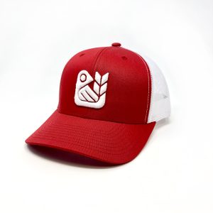 hat snap red/white