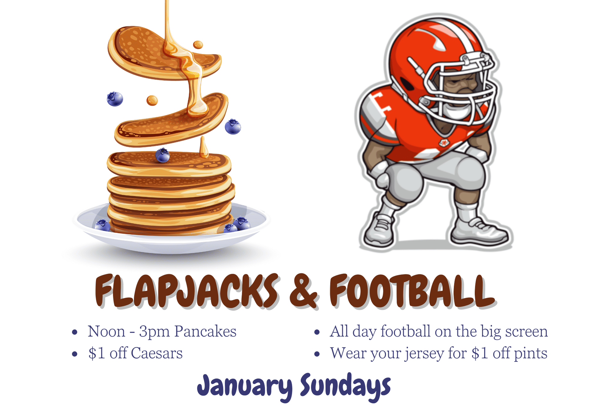 flapjacks and football red bird brewing