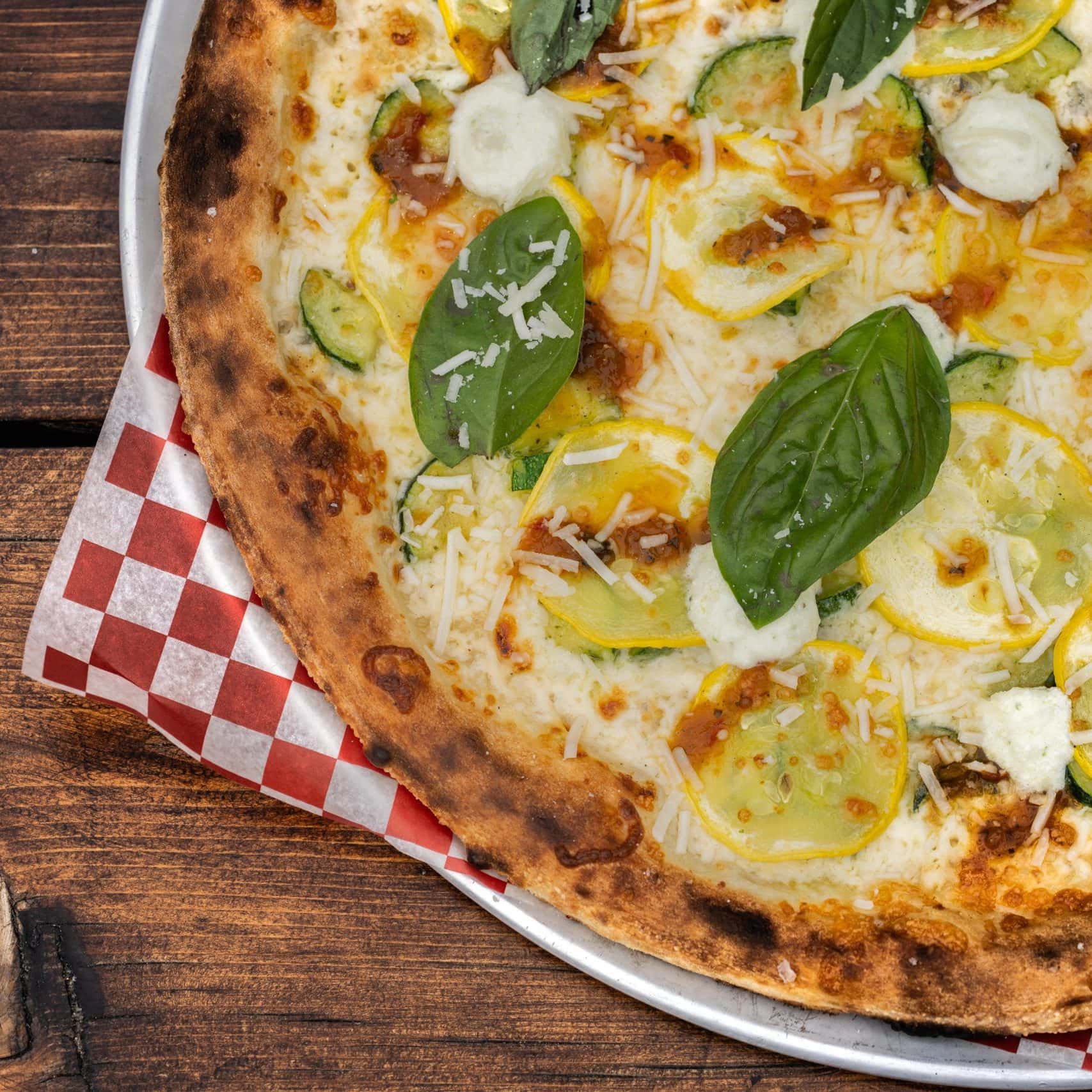 Zucchini Pizza at Red Bird Brewing Kelowna