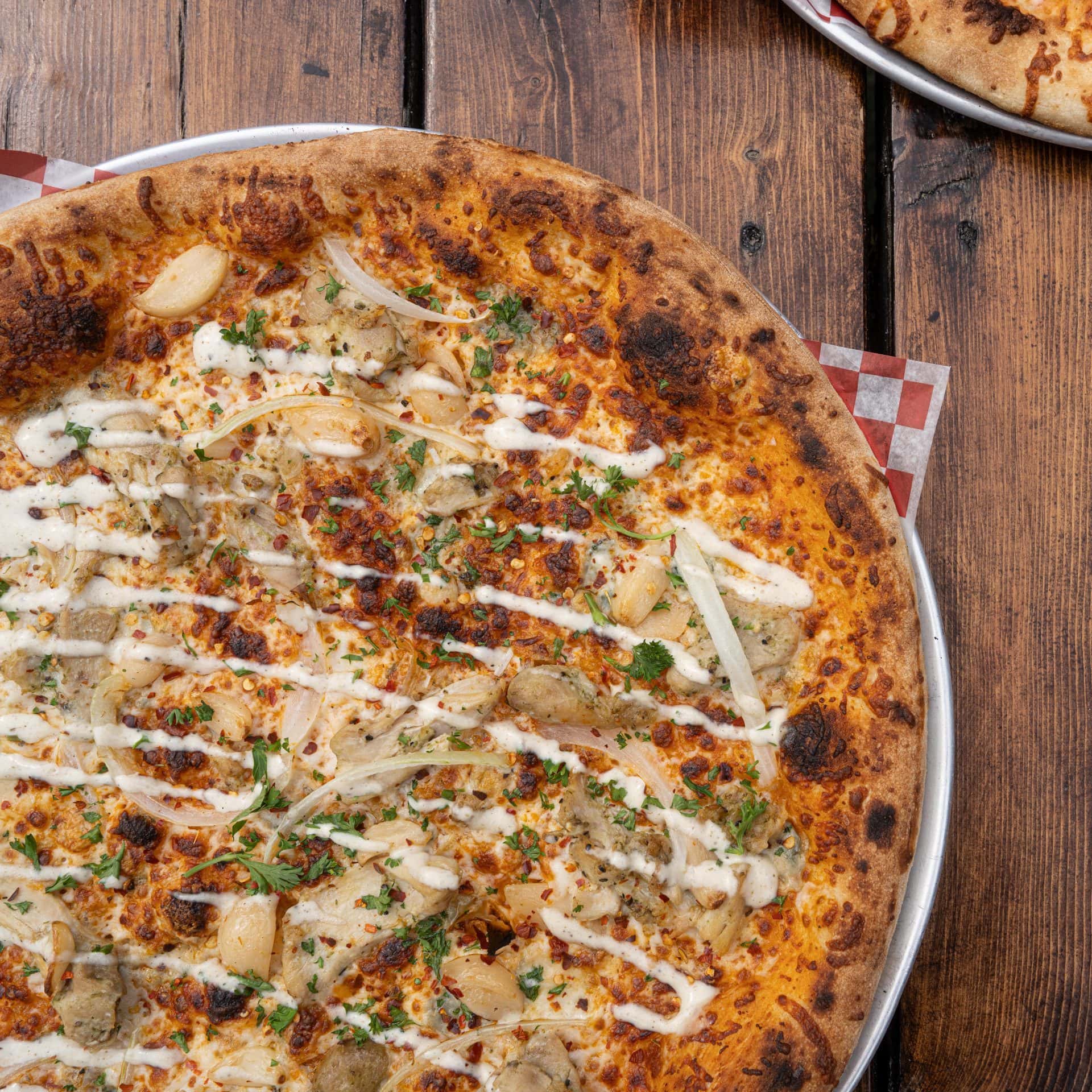 Buffalo Chicken Pizzat at Red Bird Brewing Kelowna