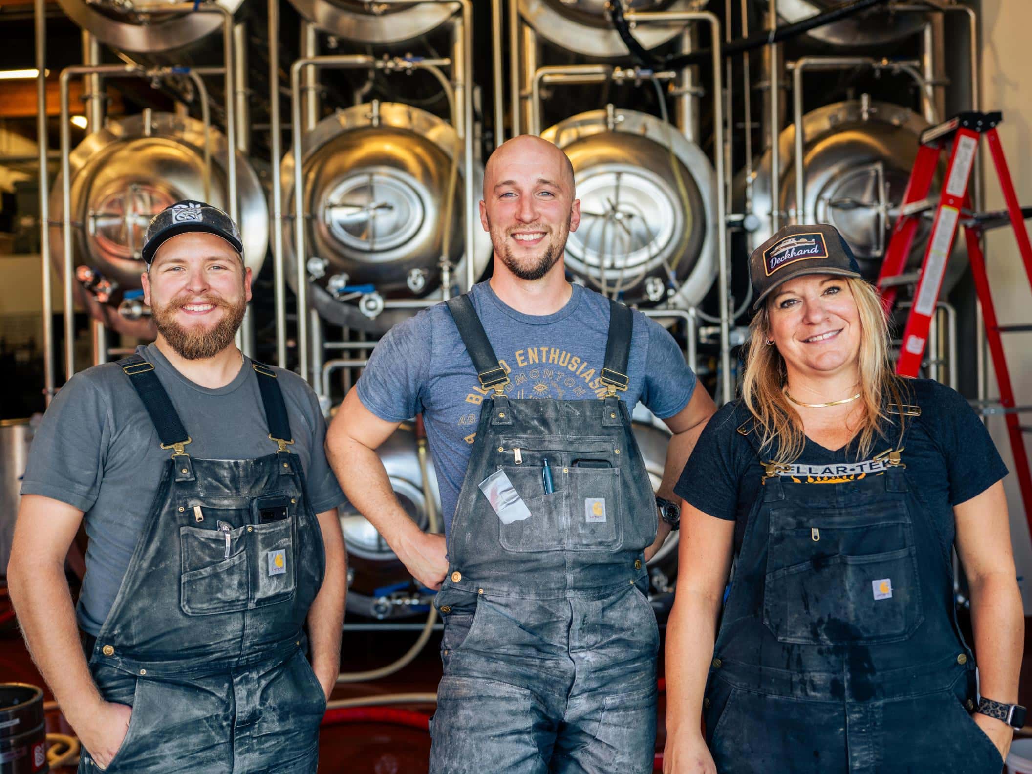 Brewing Team at the Red Bird Brewing - Cody, Andrew and Sara