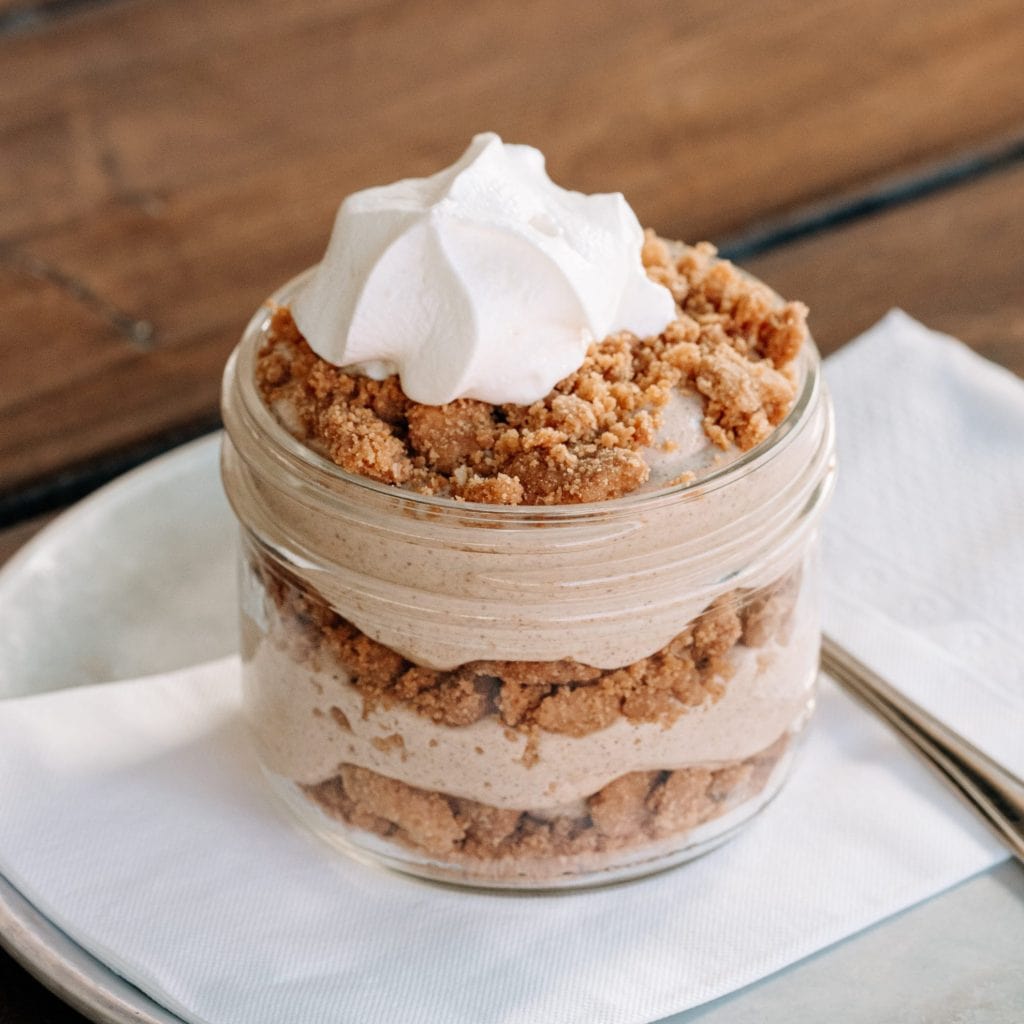 Pumpkin Pie Cheesecake Jar at Red Bird Brewing Kelowna