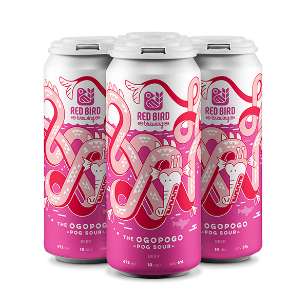 the ogopogo pog sour beer cans at red bird brewing kelowna