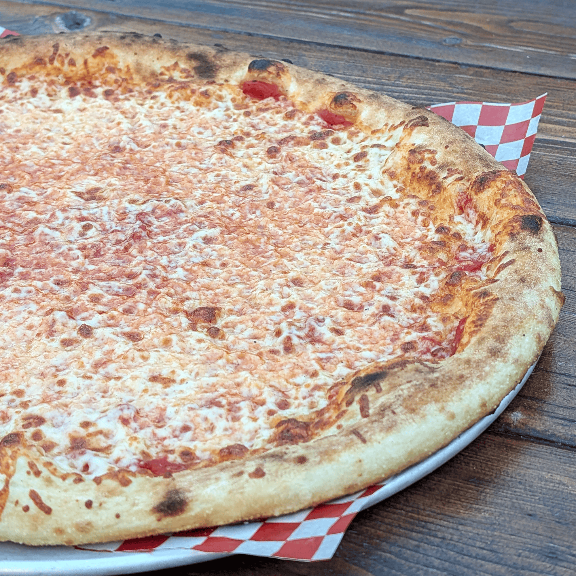 kids cheese pizza at red bird brewing kelowna