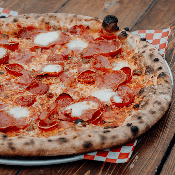 carnivore pizza at red bird brewing