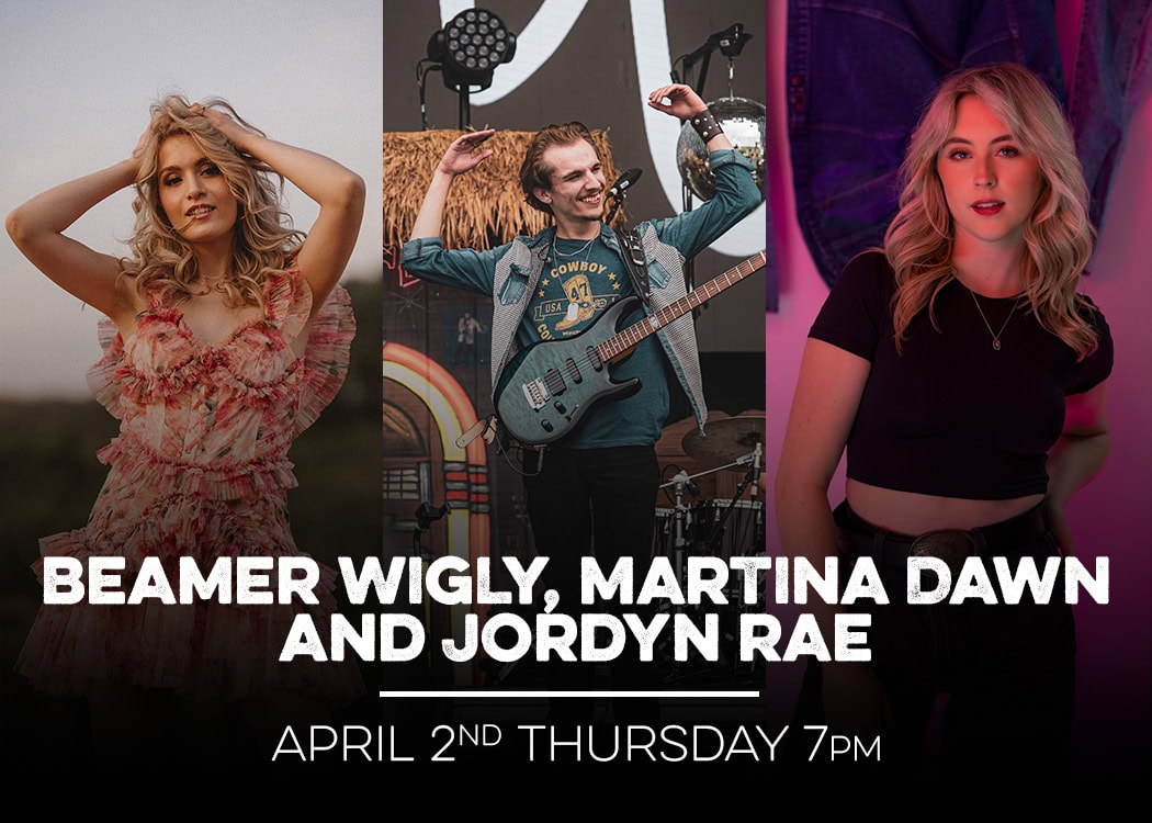 beamer wigly, martina dawn & jordyn rae live at red bird apr 2