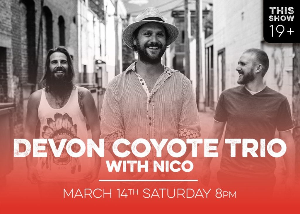 devon coyote trio live at red bird march 14