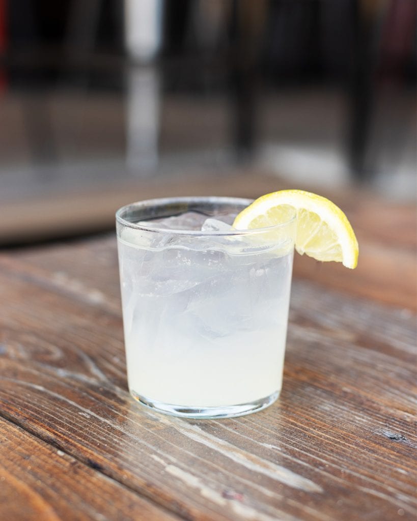Lavender Floral Gin Fizz Cocktail at Red Bird Brewing Kelowna