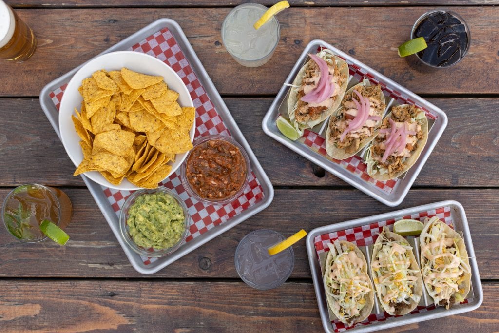 Tacos and Salsa at Red Bird Brewing Kelowna
