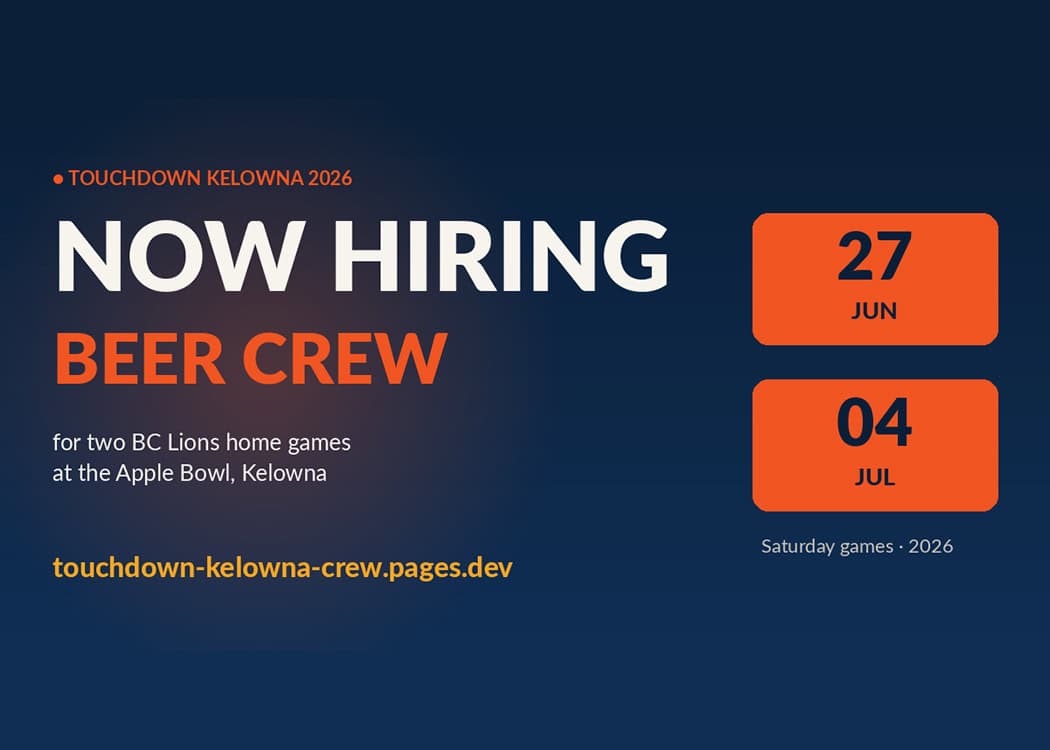 touchdown kelowna red bird brewing hiring