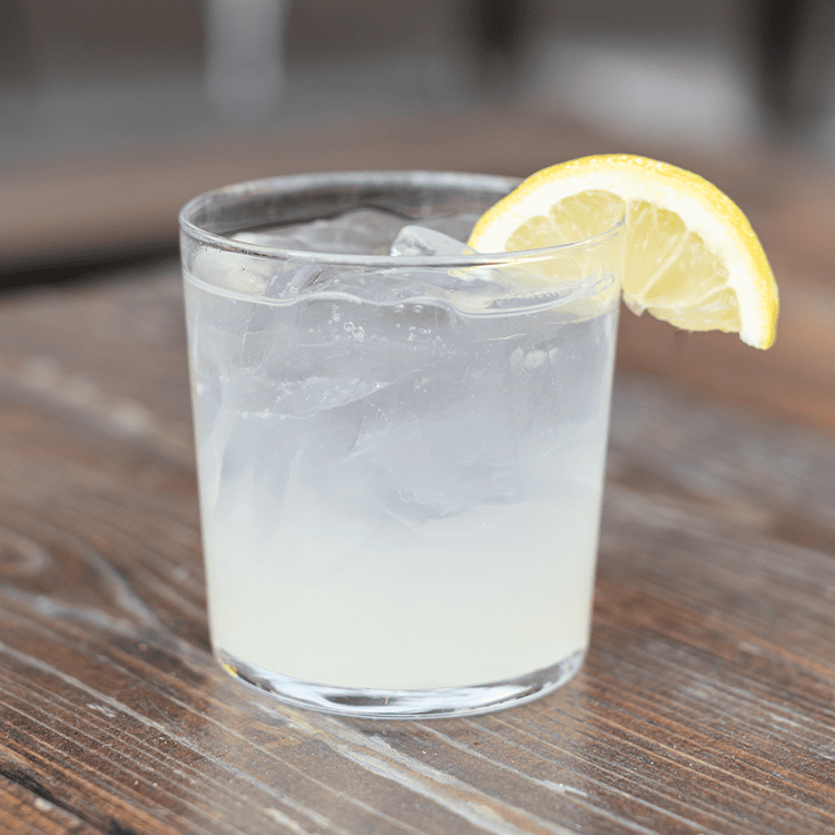 lychee lemonade cocktail at red bird brewing kelowna